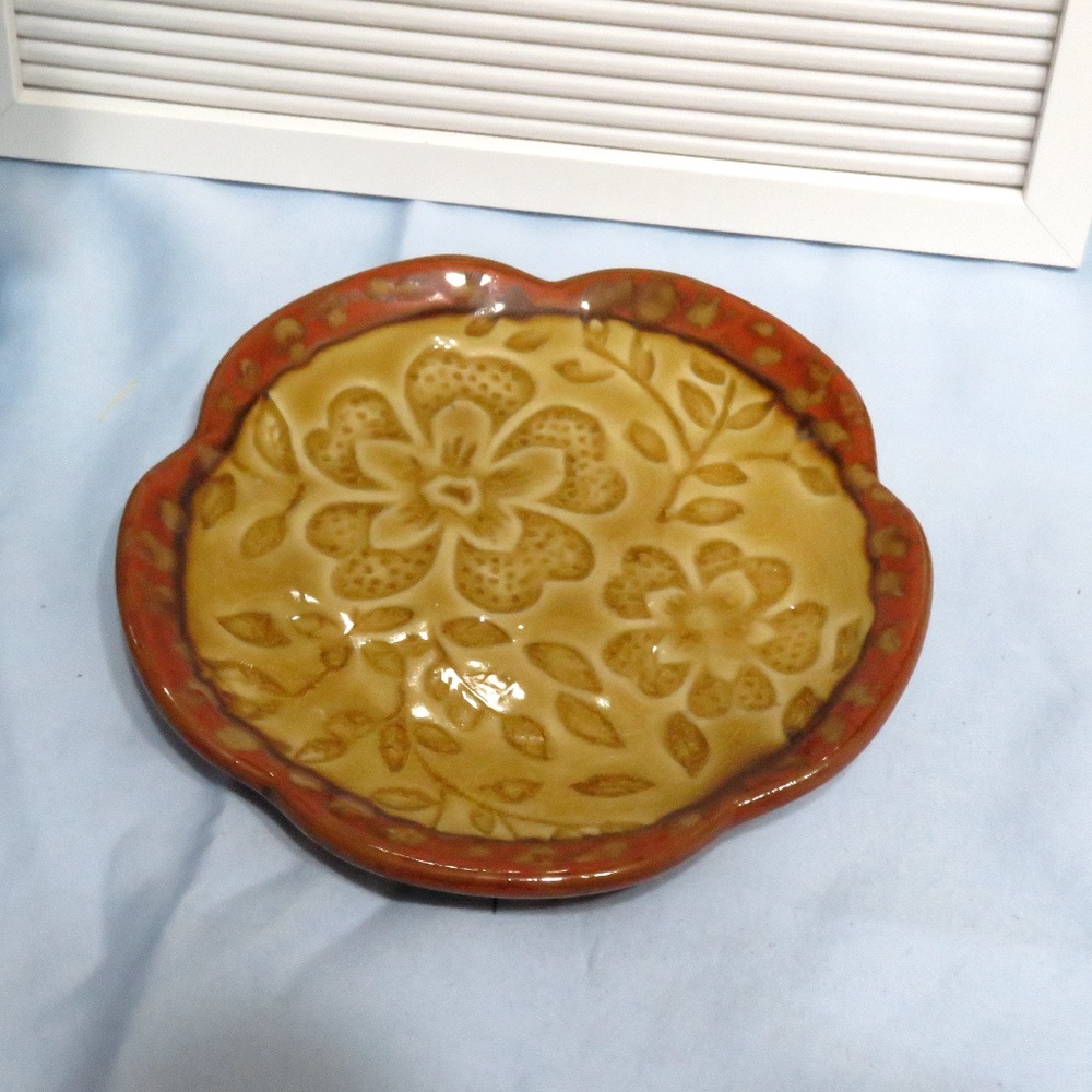 Floral Candle / Trinket Dish
